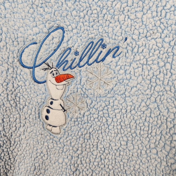 Disney Frozen Olaf Chillin Sherpa Sweatshirt Cute Christmas Sweater Size Medium - Picture 3 of 6